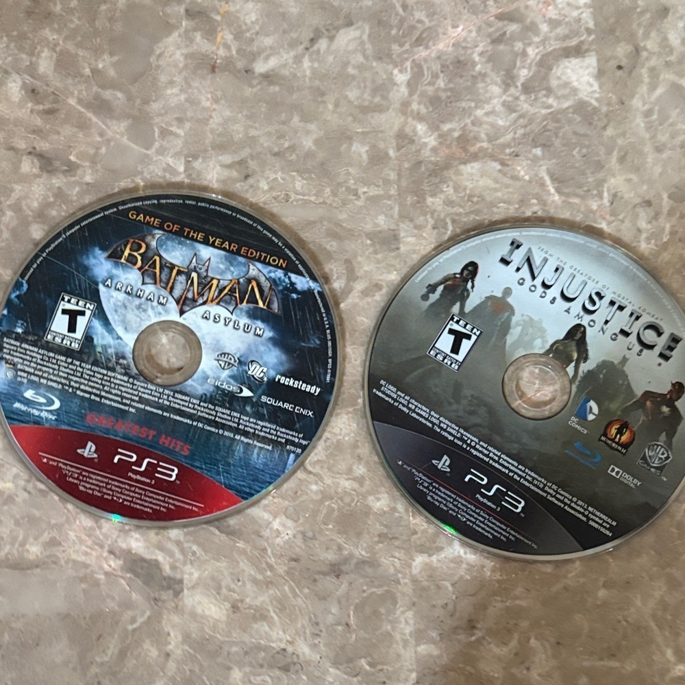 Batman: Arkham Asylum & Injustice: Gods Among Us for PS3 - Black Discs